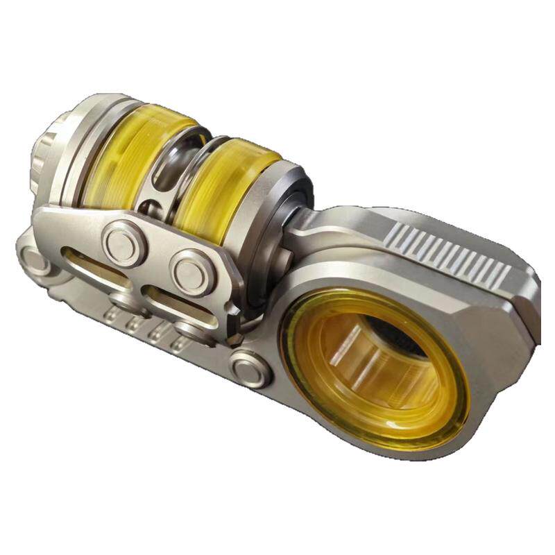 乐派震旦音叉甩蛋复合型指尖陀螺啪啪币推牌EDC解压玩具金属潮玩