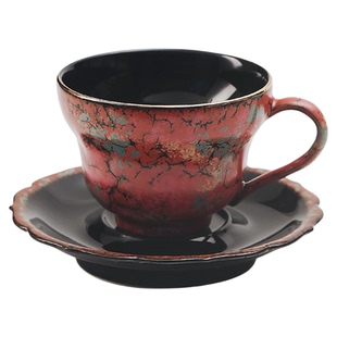 敦煌洛神美式手冲浓缩咖啡杯带碟意式拉花杯复古家用水杯马克杯小