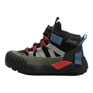 JEEP童鞋加绒鞋子冬季保暖高帮二棉鞋2025新款女童冬鞋儿童运动鞋