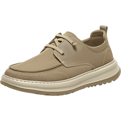 百思图男士户外透气软底布鞋