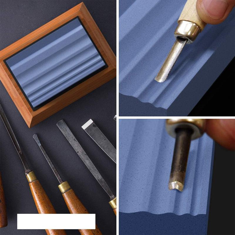 白刚玉磨刀石400/1000砥石雕刻刀木工木雕凿子刀凹槽套装工具油石