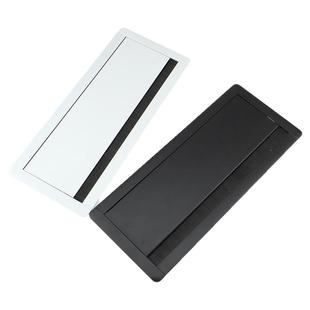 办公桌铝合金缓冲穿线盒方形装饰盖办公桌桌面集线盒电脑桌线孔盖