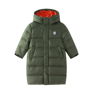 【清仓】安奈儿男童女童可拆卸加长款羽绒服冬装儿童加厚保暖外套
