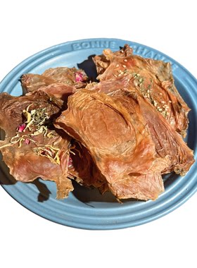 花落自制兔肚薄脆狗零食低敏低脂