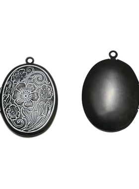 情侣项链相盒吊坠可打开放照片铜