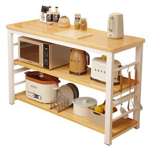 厨房置物架多功能落地多层窄边餐边柜桌子台面微波炉收纳储物架子