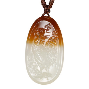 玉友和田玉生肖鸡吊坠男女款玉坠糖羊脂玉鸿运当头玉佩玉石挂件