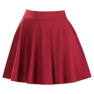 2025秋季新款半身裙女小个子蓬蓬裙高腰百褶短裙黑色伞裙大摆裙裤