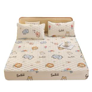 全棉防水床笠加厚夹棉纯棉隔尿床罩乳胶垫薄垫席梦思保护套罩定制