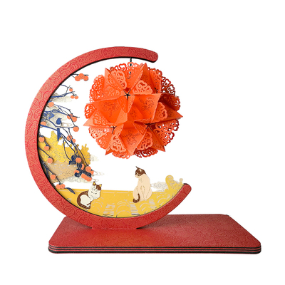 故宫diy手工纸雕灯礼物摆件