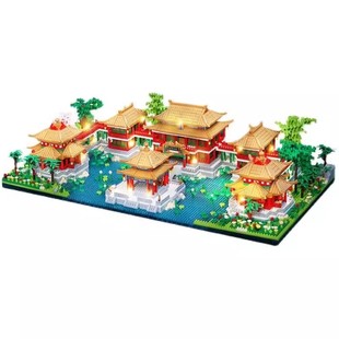 兼容乐高圆明园积木高难度故宫模型3D立体拼图巨大型男孩拼装玩具