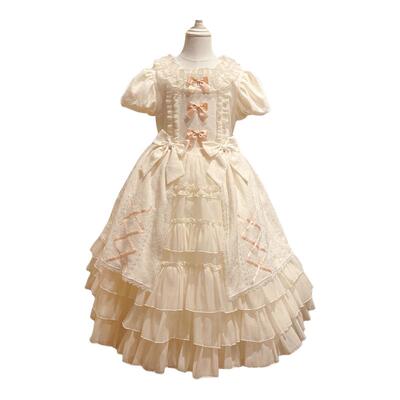 女童洛丽塔华丽公主裙秋冬生日连衣裙萝莉塔宫廷花童礼服小女孩