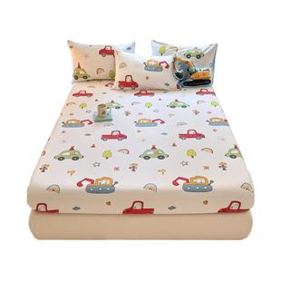 无印良品全棉床笠单件床罩宿舍儿童床单纯棉床垫套防滑套2025新款