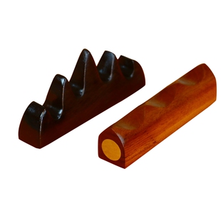 古风实木红木中国风简约红木放毛笔小笔台文房四宝书法摆件毛笔笔架笔挂笔搁笔山五指山笔托日式托陶瓷创意