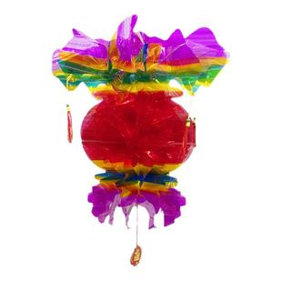 五月节端午节水晶葫芦招财灯笼挂件五彩塑料纸连串小灯笼装饰