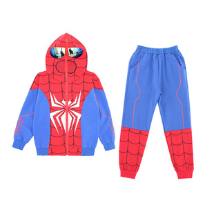 蜘蛛侠衣服儿童男孩外套装男童cos万圣节服装奥特曼棉衣冬季加厚
