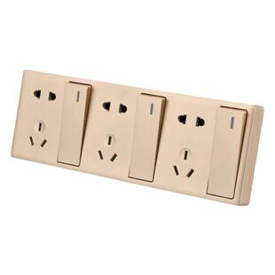 一开十五孔带开关插座十孔双控明装墙壁插座面板超薄家用厨房客厅