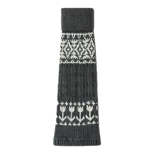 费尔岛袜套堆堆袜女秋冬保暖配打底裤叠穿复古灰色短款加厚小腿套