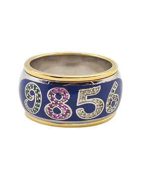 私人定制戒指925纯银数字