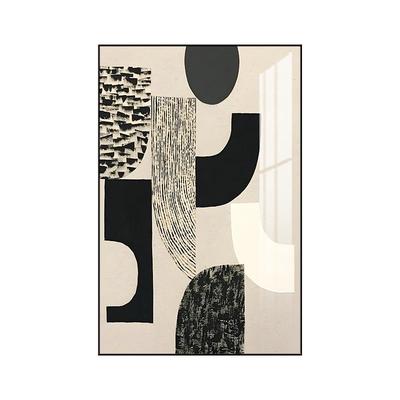 字字情客厅玄关极简黑白灰落地画