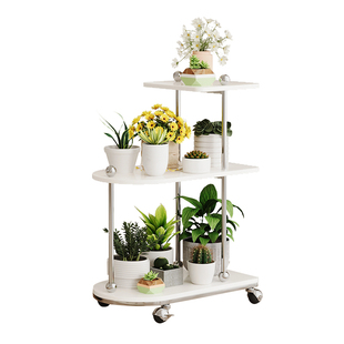 可移动花架客厅落地式铁艺窗台多肉绿植高级感花盆托架阳台置物架