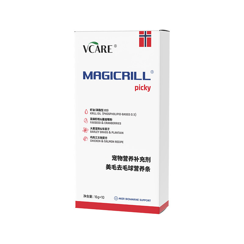 VCare猫条磷虾油功能性营养条