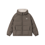 FORNINES防泼水90白鸭绒外套女潮牌情侣防寒面包服连帽羽绒服男款