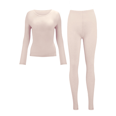 猫人高支棉男女士保暖内衣套装秋冬新款无痕圆领秋衣秋裤内搭打底