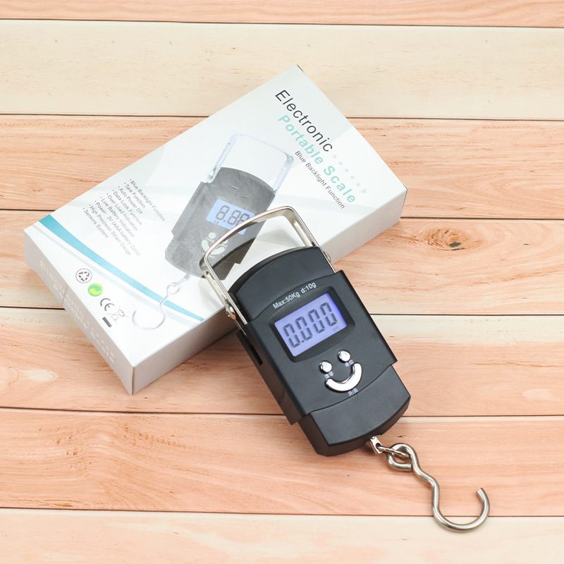 随身电子手提称挂构外贸钓鱼秤称行李批发夜光快递秤弹簧秤便携式