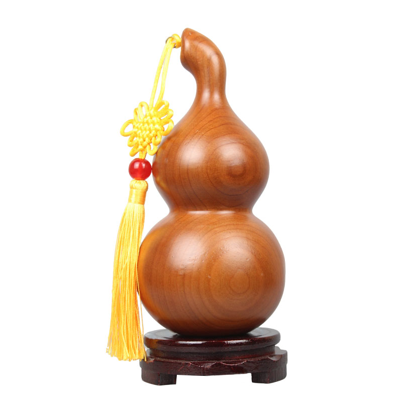 中式桃木葫芦摆件传统工艺品