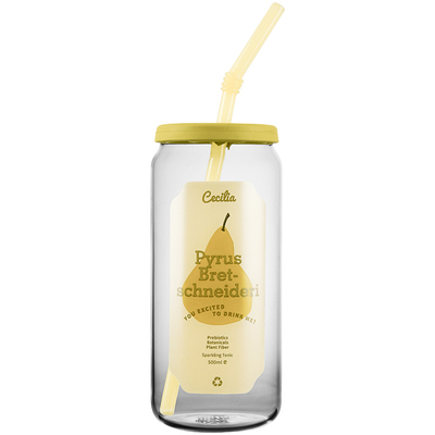 玻璃杯食品级高硼硅杯子高级感轻奢女家用耐高温水杯易拉罐吸管杯