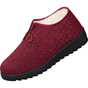 老北京布鞋女冬加绒加厚新款妈妈鞋中老年防滑奶奶保暖老太太棉鞋