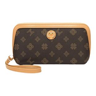 稻草人手包女2026新款复古撞色手拿包高级感多功能零钱包手机小包