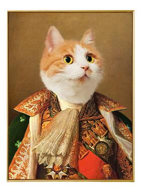 宠物肖像萌宠油画猫狗头像定制画