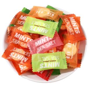 无糖型维c陈皮含片老式海盐薄荷糖seasalt清新口气糖果商用小零食