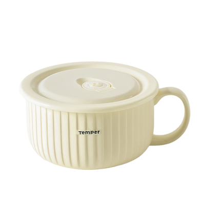 6英寸大容量带盖高颜值泡面碗