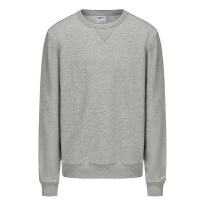 Nike耐克卫衣男长袖秋新款运动休闲刺绣灰色圆领套头衫FZ0221-063