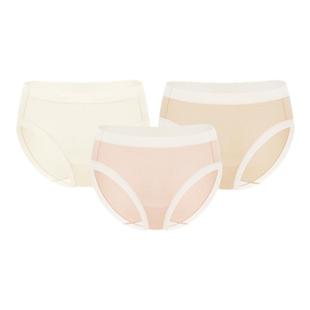 【新品】全棉时代女士内裤7A抗菌针织宽边三角裤纯棉内裤多条装