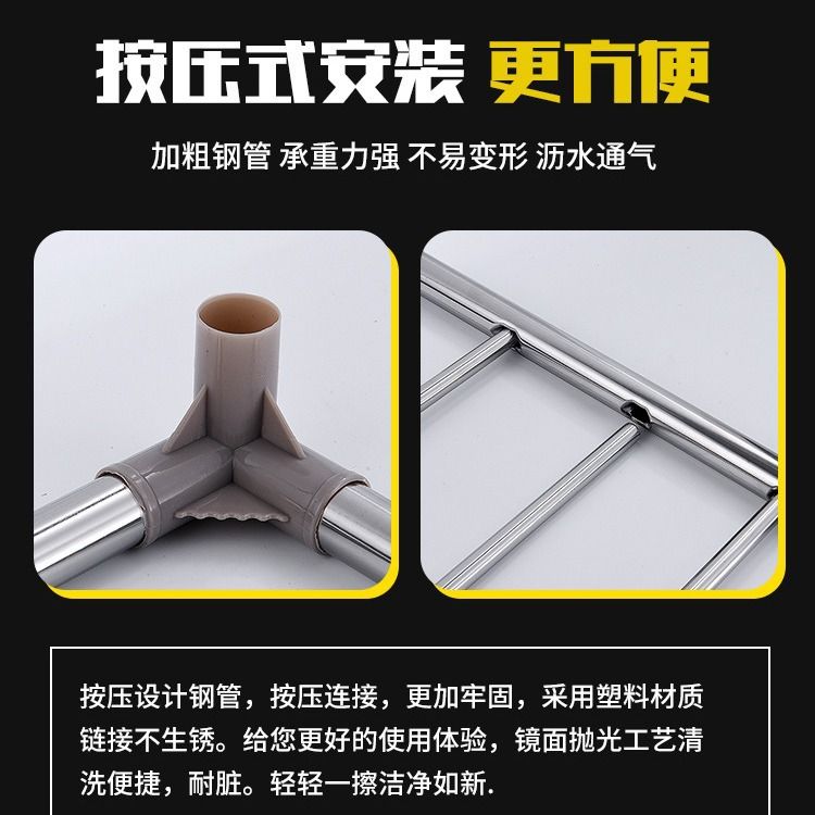 批发加厚加粗不锈钢厨房置物架收纳锅多层脸盆架架子整理浴室落地