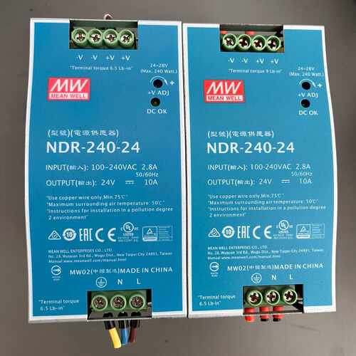 询价明纬MEAN WELL NDR-240-24导轨式开关电源，