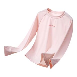 儿童速干衣女童运动服夏季2025夏装新款长袖t恤冰丝凉感宝宝上衣