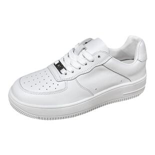 【里外全皮】头层牛皮小白鞋女平底运动休闲女鞋子百搭松糕板鞋女