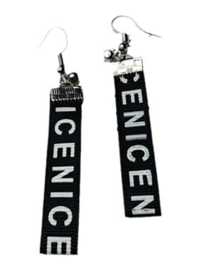 Yolo星球潮酷女孩字母布条耳钉项链耳环锁骨链choker个性颈链耳钩