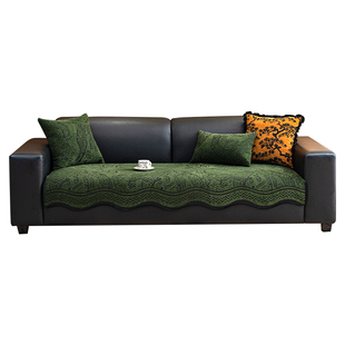 中古风皮沙发垫异形不规则设计防滑直排2025新款一片式高级感定制