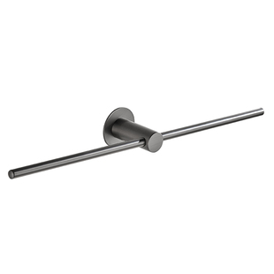 拉丝枪灰色极简毛巾架免打孔304不锈钢卫生间毛巾杆浴室拖鞋挂架