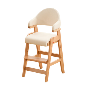 gen儿童餐椅宝宝成长椅高度调节吃饭餐桌座椅高脚学习椅实木凳子