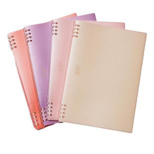 King jim锦宫珍珠色活页本不硌手活页本B5锦宫活页夹可拆卸活页本替芯大容量小笔记本随身口袋本轻薄活页本