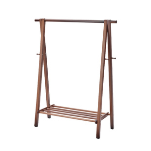 实木衣帽架落地家用卧室可折叠榉木挂衣架床尾床边晚上放衣服神器
