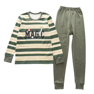 青少年秋冬纯棉保暖内衣套装