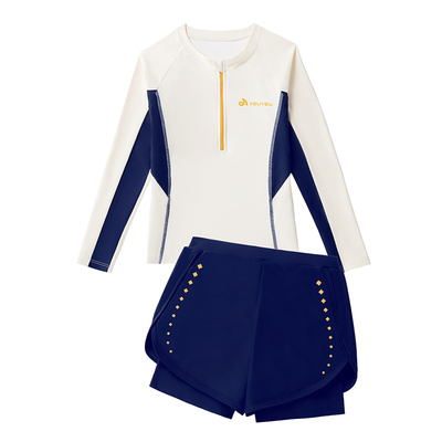 【泡温泉优选】A类长袖分体泳衣